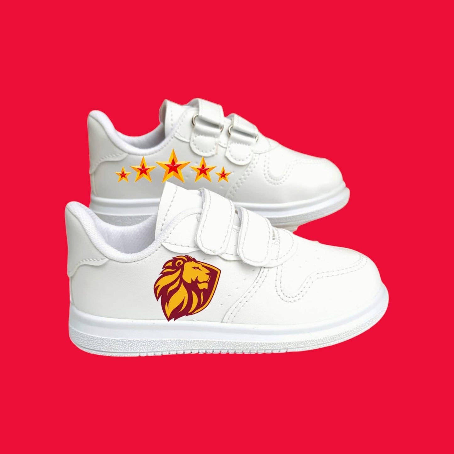 Kiddream Sarı Kırmızı Hayvan Aslan Baskılı Sneaker Erkek Çocuk Spor Ayakkabı